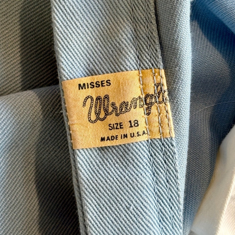 Vintage Wrangler Misses Jeans | Prentice Zip‎ | Size 18 | Wide Leg 1970s 1960s